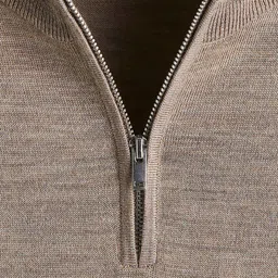 H&M Regular Fit Zip-Top Merino Wool Jumper image 4