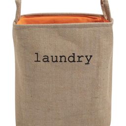 HOKIPO Beige Jute Foldable Laundry Bag With Strong Handles-picture-6