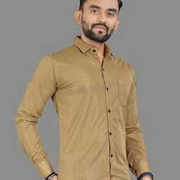 KHUSHI CREATION Original Slim Fit Vertical Stripes Striped Spread Collar Shirt image 2