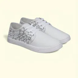 Free Kicks Men Off White Canvas Marking Running Sports Shoes image 2