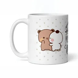 Mr UVD White Cartoon Characters Printed Ceramic Glossy Mug 350 ml-picture-39