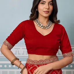 PBS PRINTS Ethnic Motifs Zari Silk Blend Heavy Work Bandhani Saree image 5