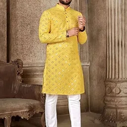 KRUDHA Men Thread Work Kurta-picture-28