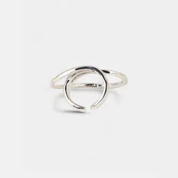 SOHI Silver-Plated Wrap-Line Statement Finger Rings image 3