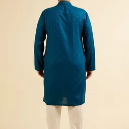 Manyavar Men Regular Thread Work Kurta with Pyjamas image 4