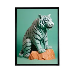 SOWPEACE Green & Orange 1 Piece Canvas Abstract Wall Photographs image 5