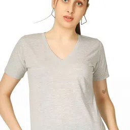 BLUEFICUS Women V-Neck Short Sleeve Cotton Top-image-38