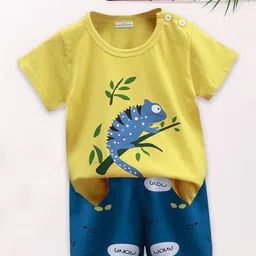 FOREVER FRIDAY Boys Printed Round Neck T-shirt With Shorts-picture-34