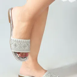 carrito Women Embellished Open Toe Flats image 3