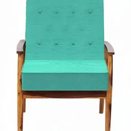 Chumbak Maldivian Teal & Brown Memsaab Arm Chair image 4