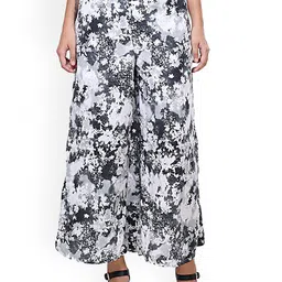 Mast & Harbour Women Floral Printed Relaxed Easy Wash Trousers-picture-19