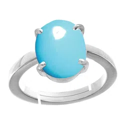 RRVGEM 9.50 KT Turquoise Sky Blue Gemstone Adjustable Finger Ring-picture-55