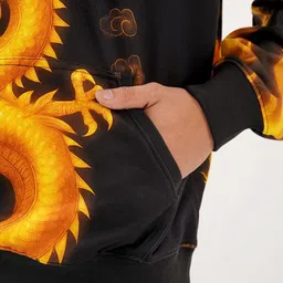 Clazzey Men Printed Hooded Sweatshirt image 4