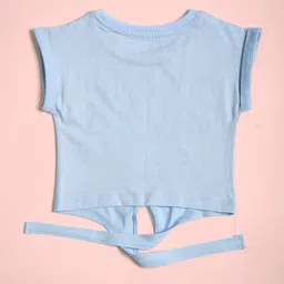 BE AWARA Girls Typography Printed Round Neck Cotton T-shirt image 3