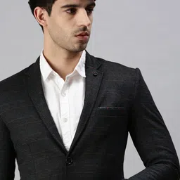 SHOWOFFFF Checked Slim-Fit Single Breasted Blazer image 2