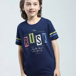 Monte Carlo Boys Typography Printed Round Neck T-shirt-picture-22