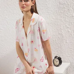 Trendyol Women Printed Night suit-image-47