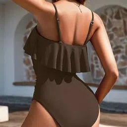 Toomley Women Ruffle Adjustable Strap Bodysuit image 2