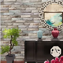 INDIAN ROYALS Grey & Brown Printed Durable Self-Adhesive Wall Sticker-image-57