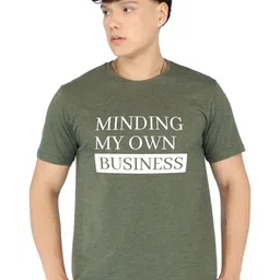 BRAWNY BATTLER Typography Printed Round Neck Short Sleeves Pure Cotton T-shirt image 3