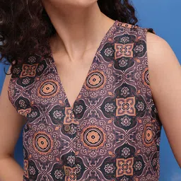 CORSICA Ethnic Print Vest Style Top image 5