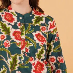 FebQ Printed Three-Quarter Sleeves Tunic With Trousers image 2