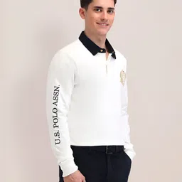 U.S. Polo Assn. Men Brand Logo Printed Polo Collar Slim Fit T-shirt-picture-12