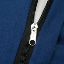 HOSTA HOMES Blue & Gold-Toned Set of 5 Geometric Velvet Square Cushion Covers image 4