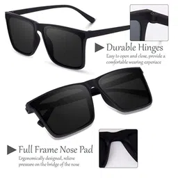 NIVICK Unisex Square Polarised and UV Protected Lens Sunglasses kcglass_01_vick image 5