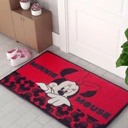 Athom Living Red & Black Disney Minnie Mouse Printed Anti-Skid Doormats-image-21