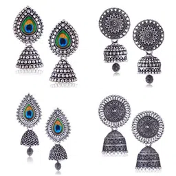 Sangria Silver-Plated Alloy Earrings-picture-15