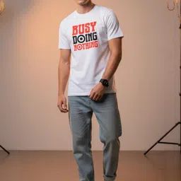 OUTLAWS Men Typography Printed T-shirt-image-12