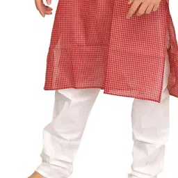 Exotic India Men Regular Pure Cotton Kurta with Pyjamas image 4