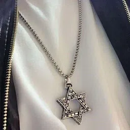M Men Style Silver-Plated Biker Gothic Luncy Star Shaped Pendants image 5