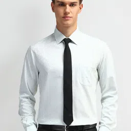 Arrow Men Manhattan Spread Collar Solid Cotton Slim Fit Formal Shirt-picture-27