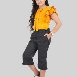 BEING NAUGHTY Girls Printed Short Sleeves Top With Capris image 2