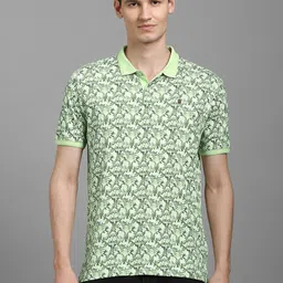 Louis Philippe Jeans Printed Polo Collar Pure Cotton Slim Fit T-shirt-picture-13