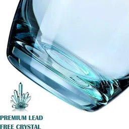 armin (Pack of 6) Premium Blue Juice Glasses 350 ML Tumblers for Water,Cocktail and Mixed Drink Glass Set Water/Juice Glass image 5