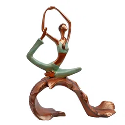 Ashnam Gold-Toned Graceful Lady Yoga Figurine Showpiece-picture-16