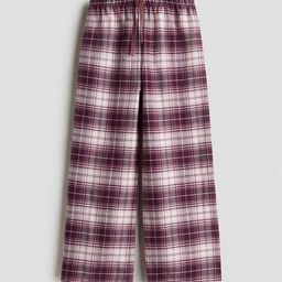 H&M Girls Pure Cotton Poplin Trousers-picture-0