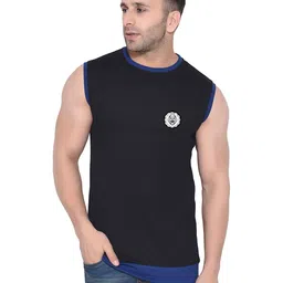 Blisstone Men Indigo Applique Slim Fit T-shirt-picture-11