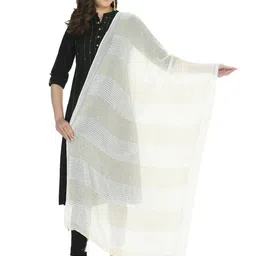 A R SILK DUPATTA HUB Woven Design Leheriya Dupatta with Zari image 2