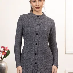 Anouk Women Cable Knit Longline Cardigan-picture-31