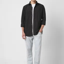 VAN HEUSEN DENIM LABS Spread Collar Cotton Slim Fit Shirt image 4