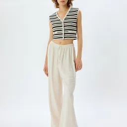 Koton Women Striped Crop-image-95