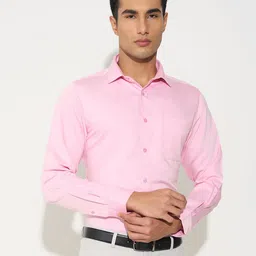 Peregrine by Pantaloons Men Solid Spread Collar Formal Shirt-picture-18