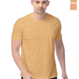 COLOR CAPITAL Unisex Pack Of 2 Solid Round Neck Cotton T-shirts-image-40