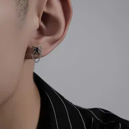 StyleCast x Revolte Stainless Steel Silver Plated Studded Contemporary Studs image 2