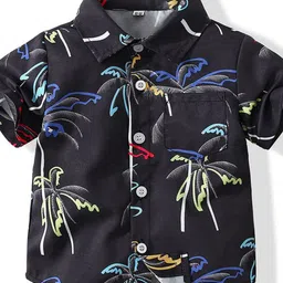 LULU & SKY Boys Floral Printed Short Sleeves Shirt image 1