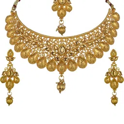 Women Click Set Of 2 Gold-Plated Stone-Studded Jewellery Set image 3